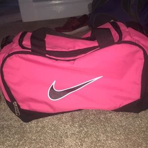 Small Pink nike duffel bag